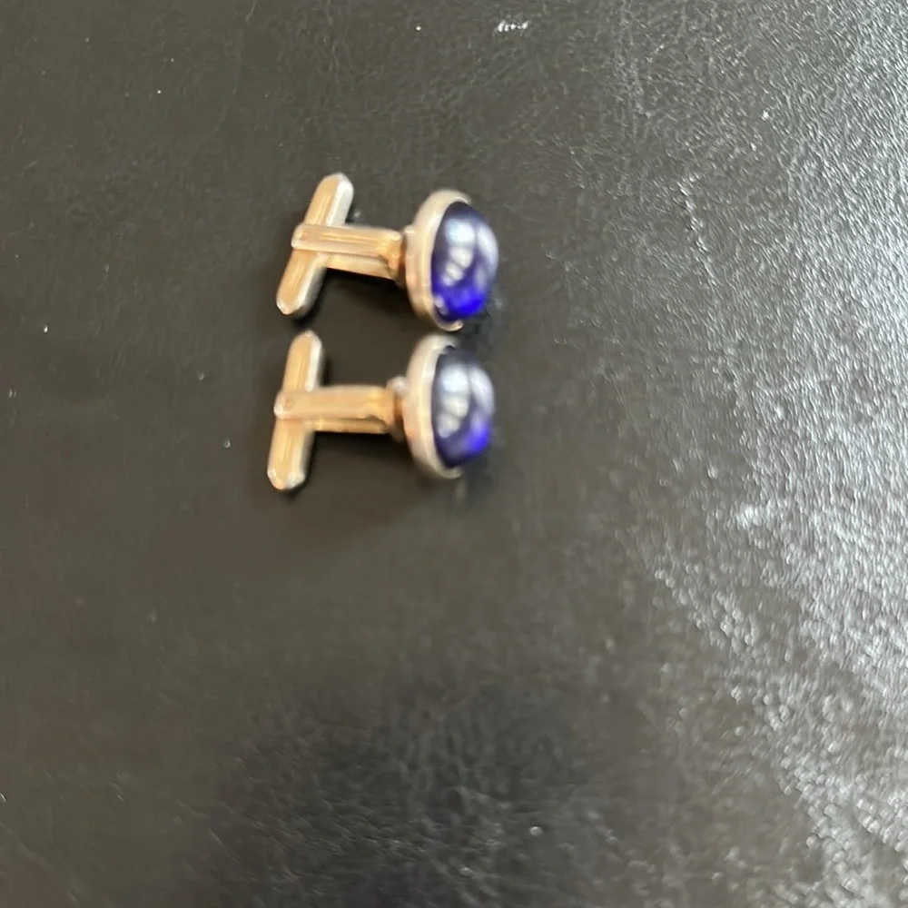 Vintage dark blue Hickok cuff links​